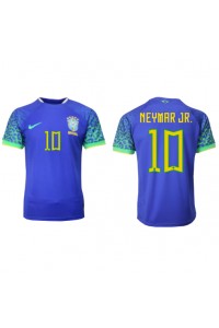 Fotbalové Dres Brazílie Neymar Jr #10 Venkovní Oblečení MS 2022 Krátký Rukáv